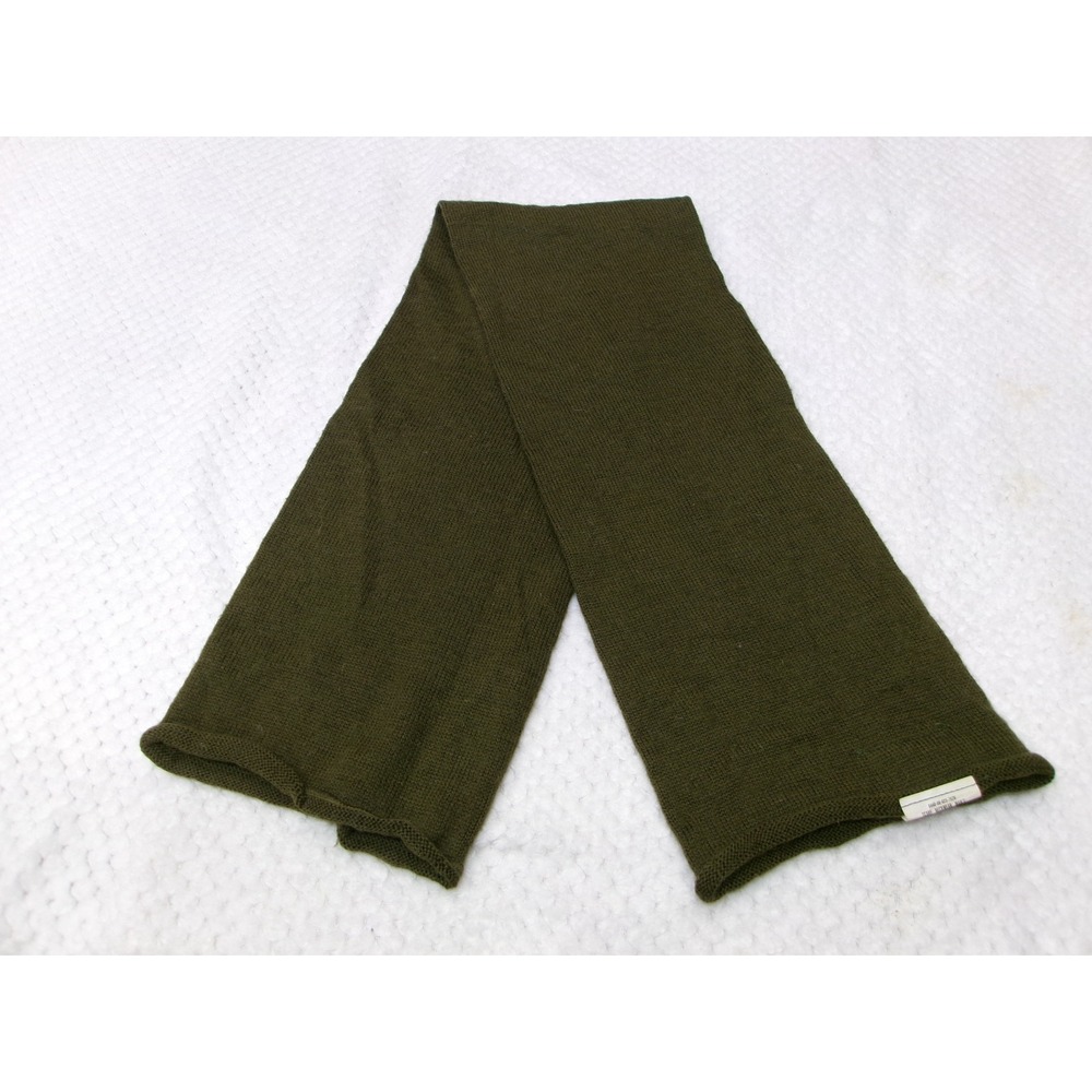 Midwest Knitting Mills Mens OS Scarf Olive Drab Green 100% Wool USGI